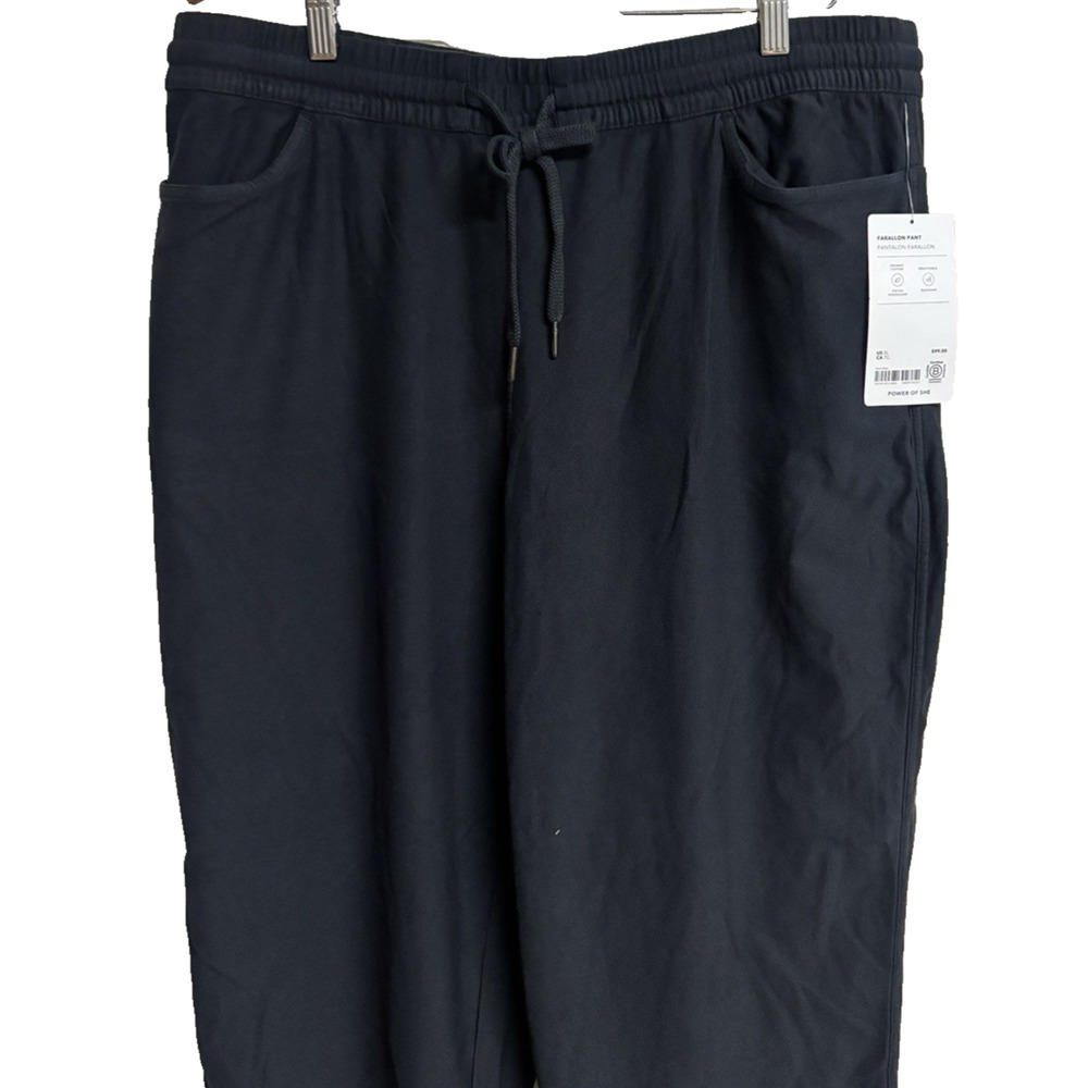 Athleta Farallon Pant Women XL Navy Organic Cotton Drawstring Casual Travel New - Picture 2 of 8